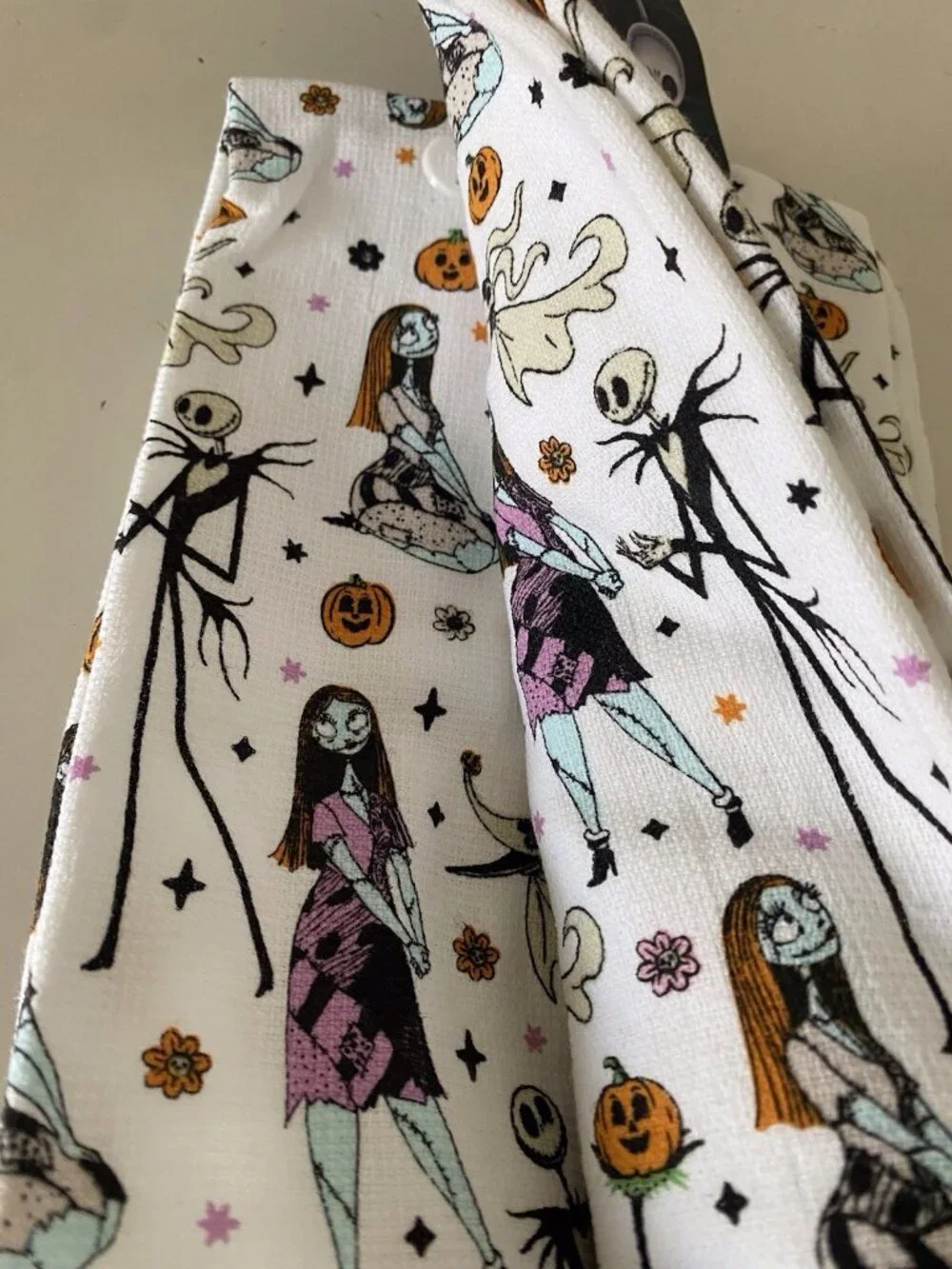 2 Pk Disney Jack Skellington Zero Nightmare Before Christmas Kitchen Towels NEW